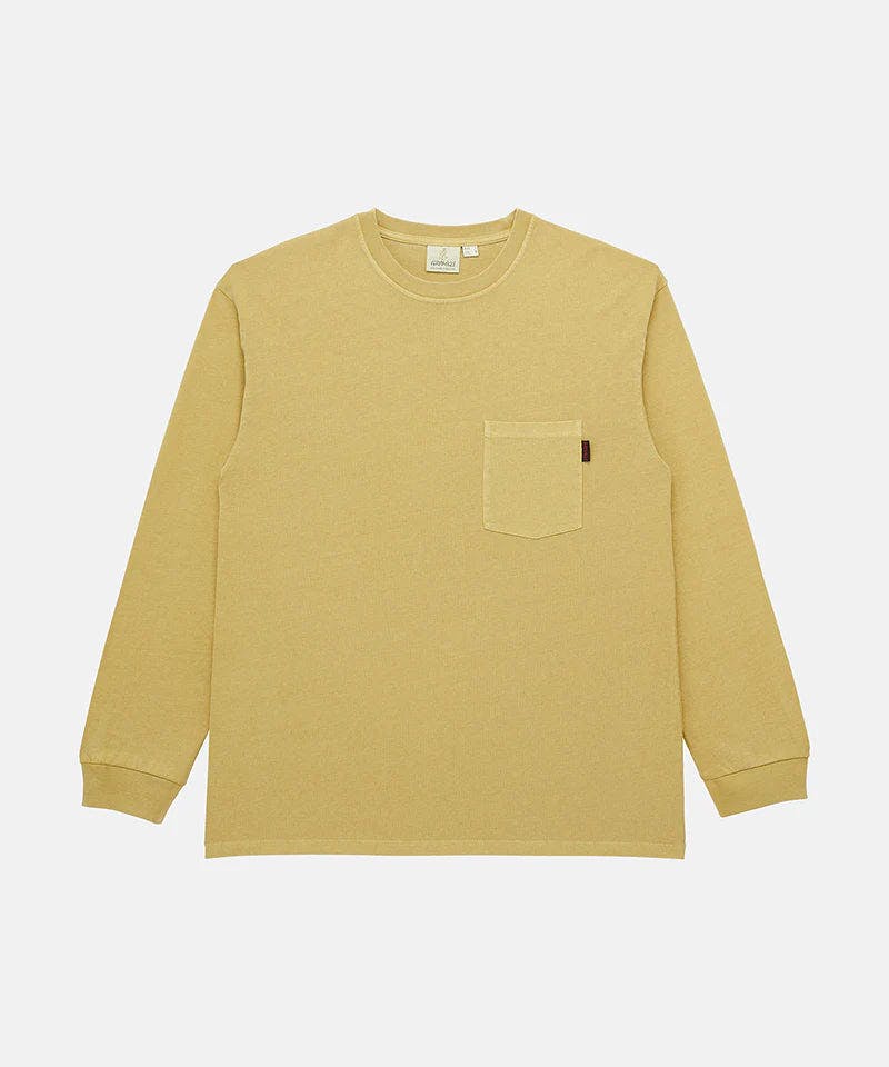 Gramicci L/S Pocket Tee in Sulphur Pigment