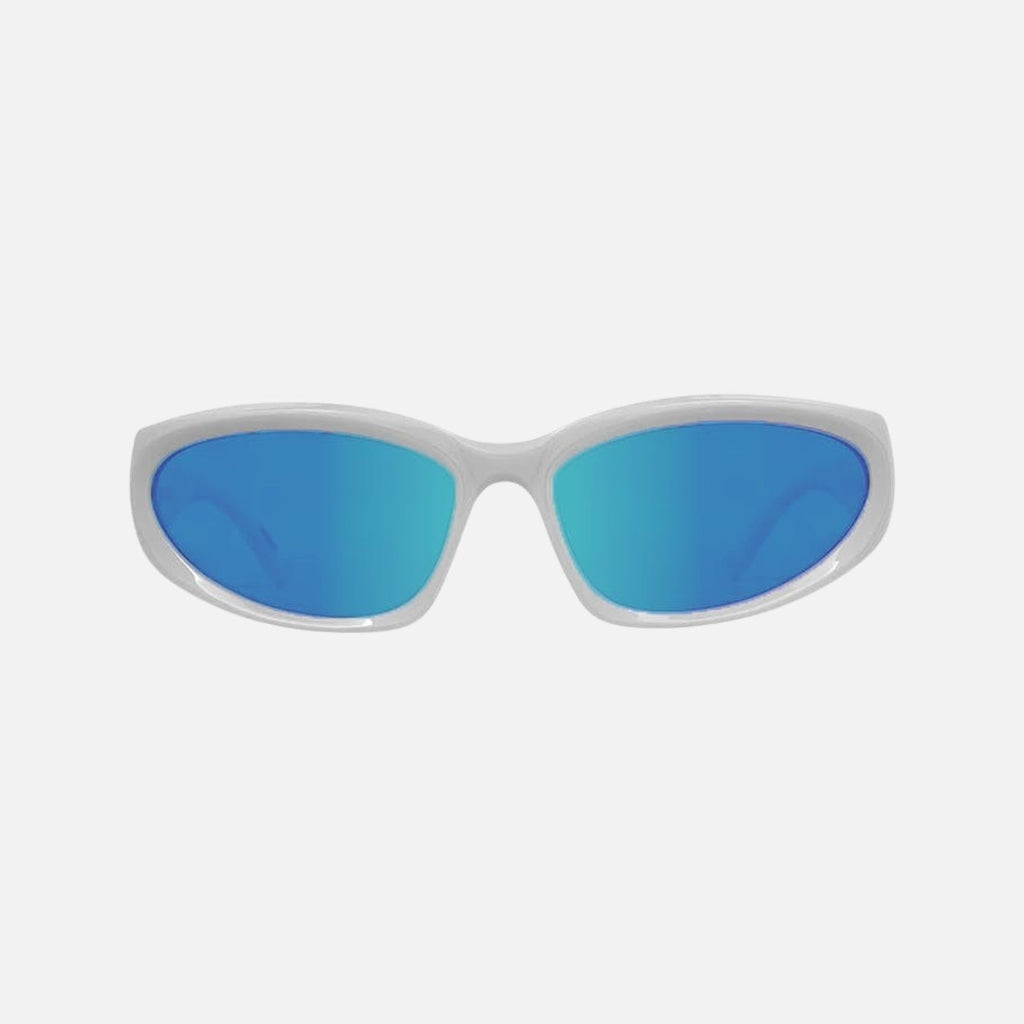 KUBIX - Gloss White Frame, Grey Lens with Blue Iridium
