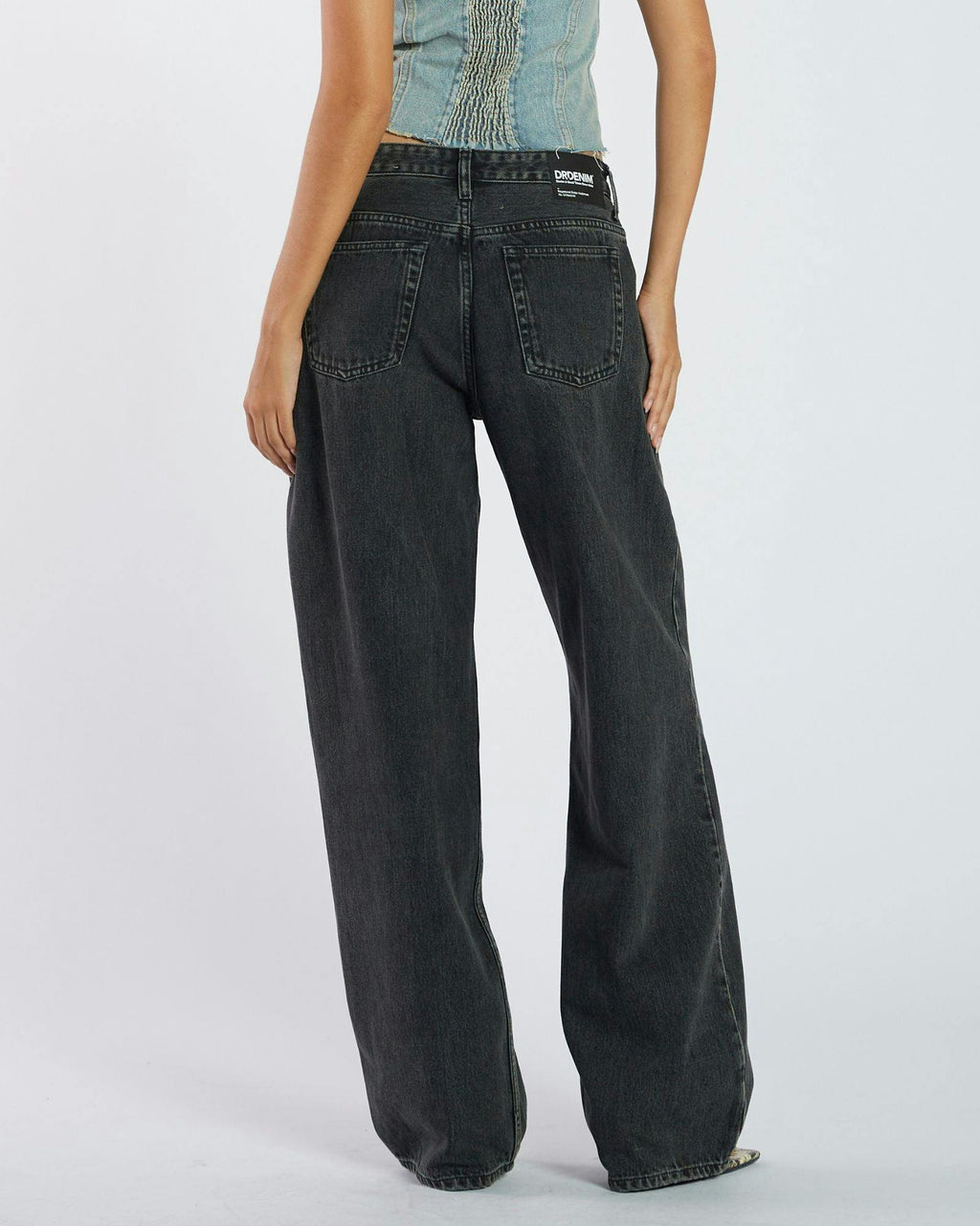 Hill Low Relaxed Jeans - Aged Black