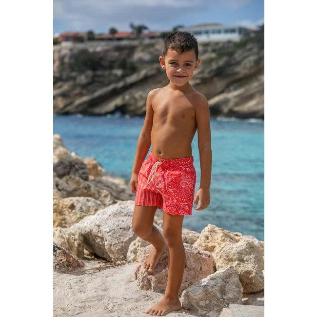 Ushuant Red Swim Shorts Kids