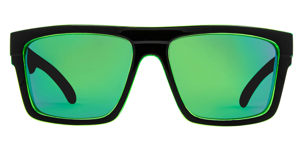 Volley - Polarized Iridium Gloss Black / Green Frame Sunglasses