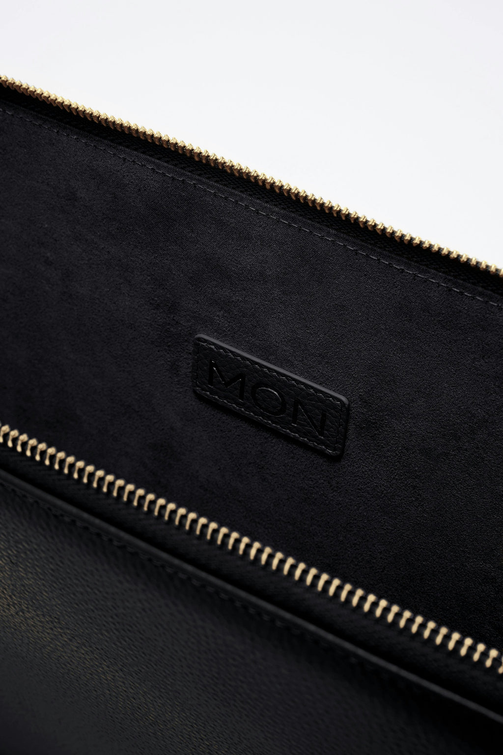 14" Padded Leather Laptop Case | Black Gold