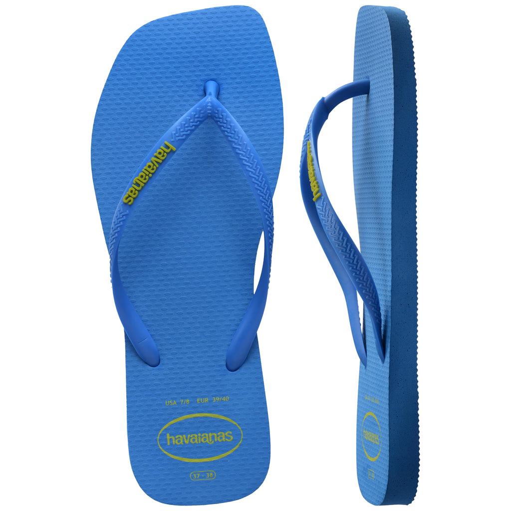 Slim Square Toe Logo Thongs