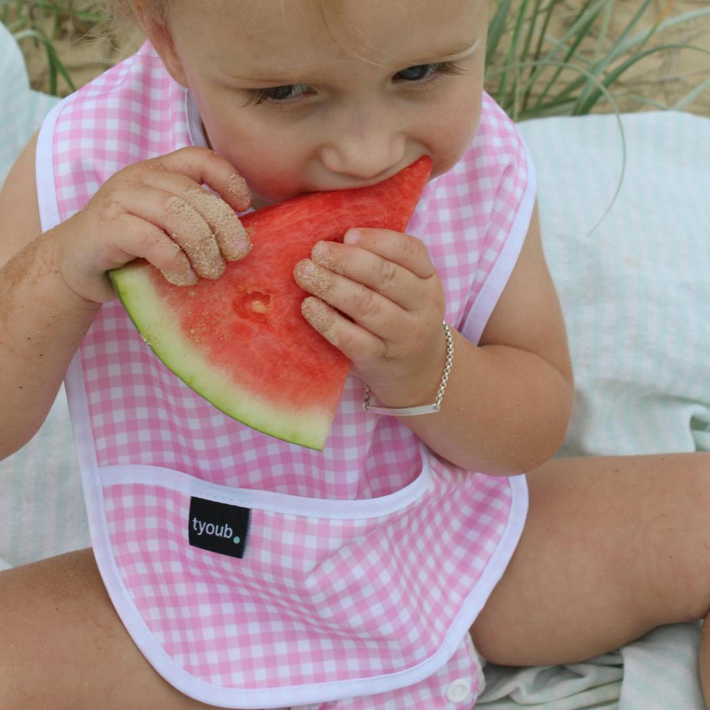 Baby Bib Tyoub Stay-dry - Pink Gingham