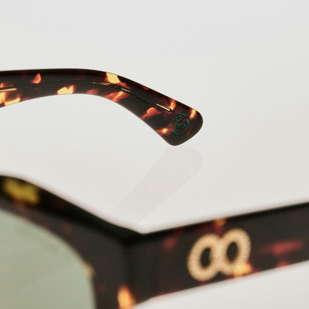 FOLSOM Gloss Havana Tort | Green Polarised Bio Lens