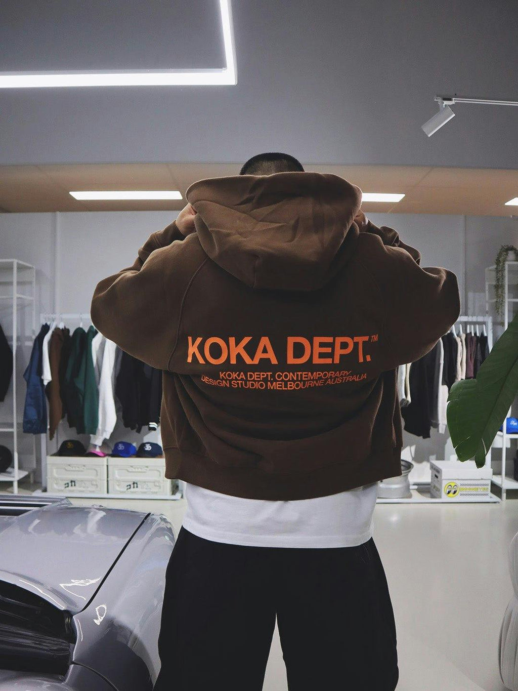 Core Zip Up Hoodie - Coffee