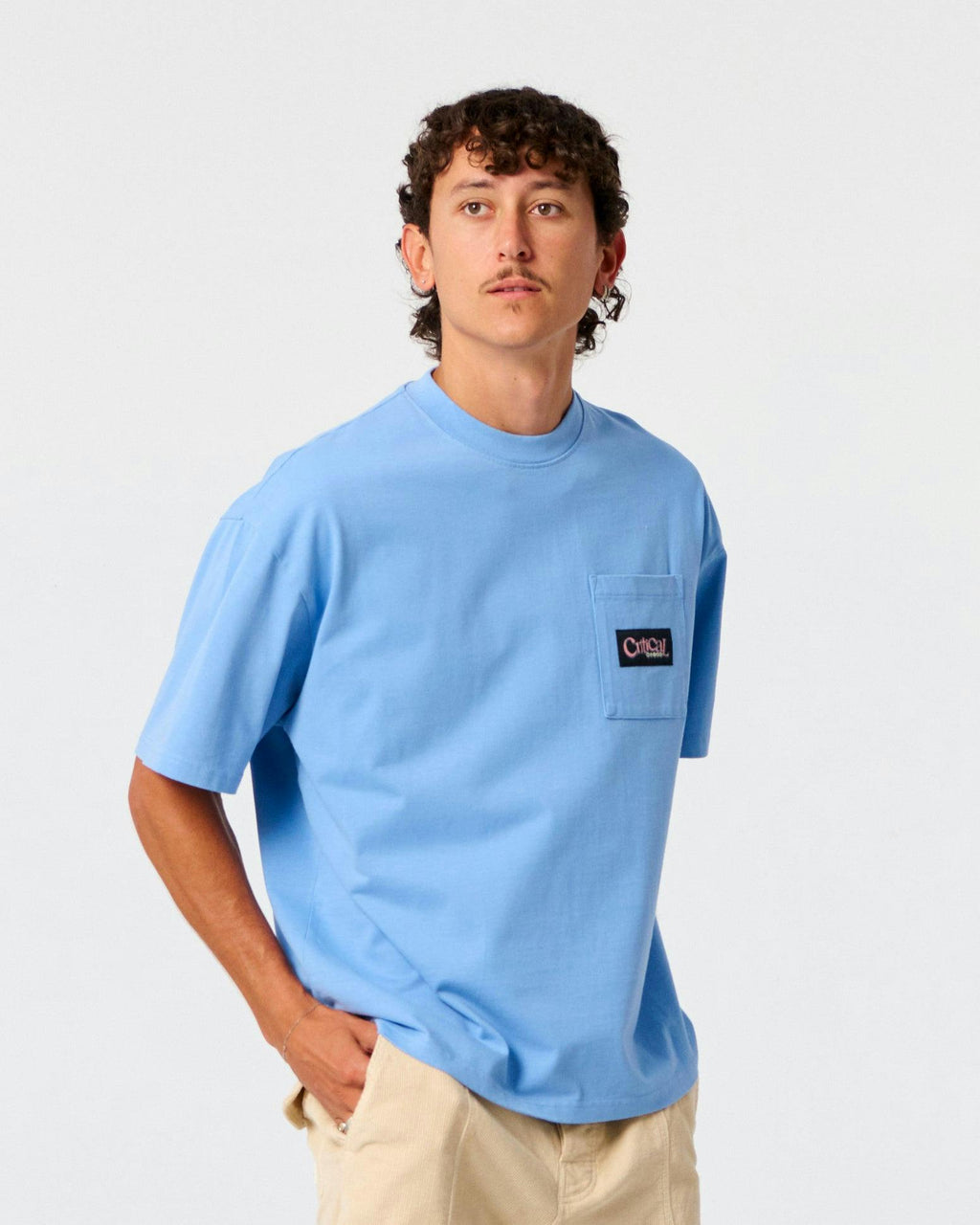 Jumbo Pocket Tee - Powder Blue