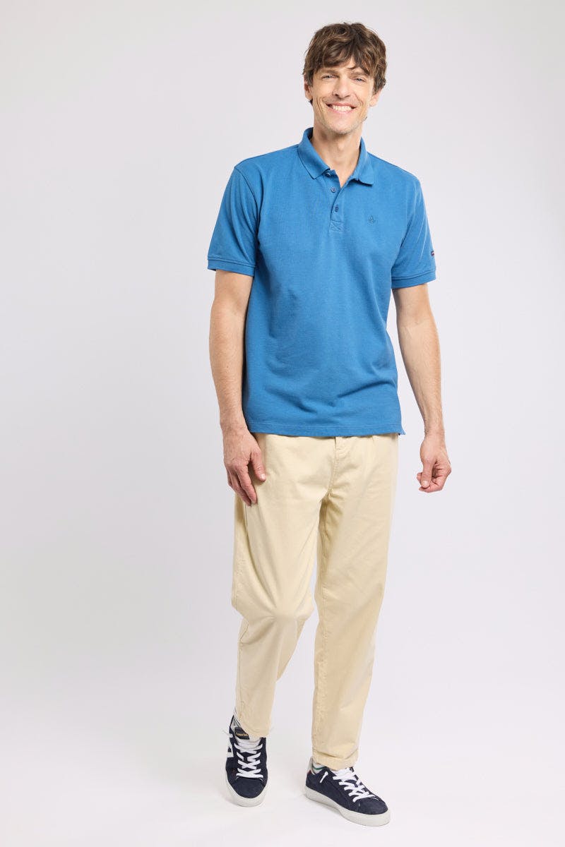 Armor Lux Piqué Polo in Dark Blue