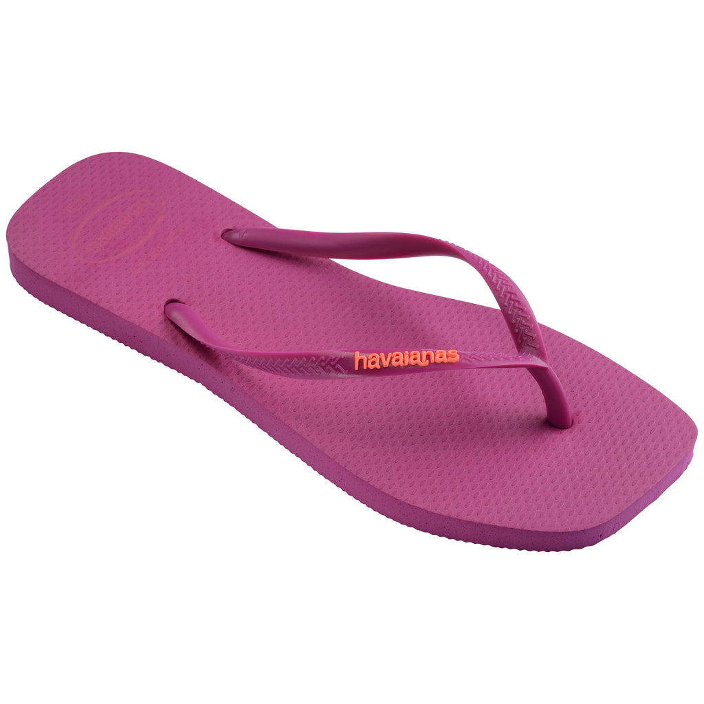 Slim Square Toe Logo Thongs