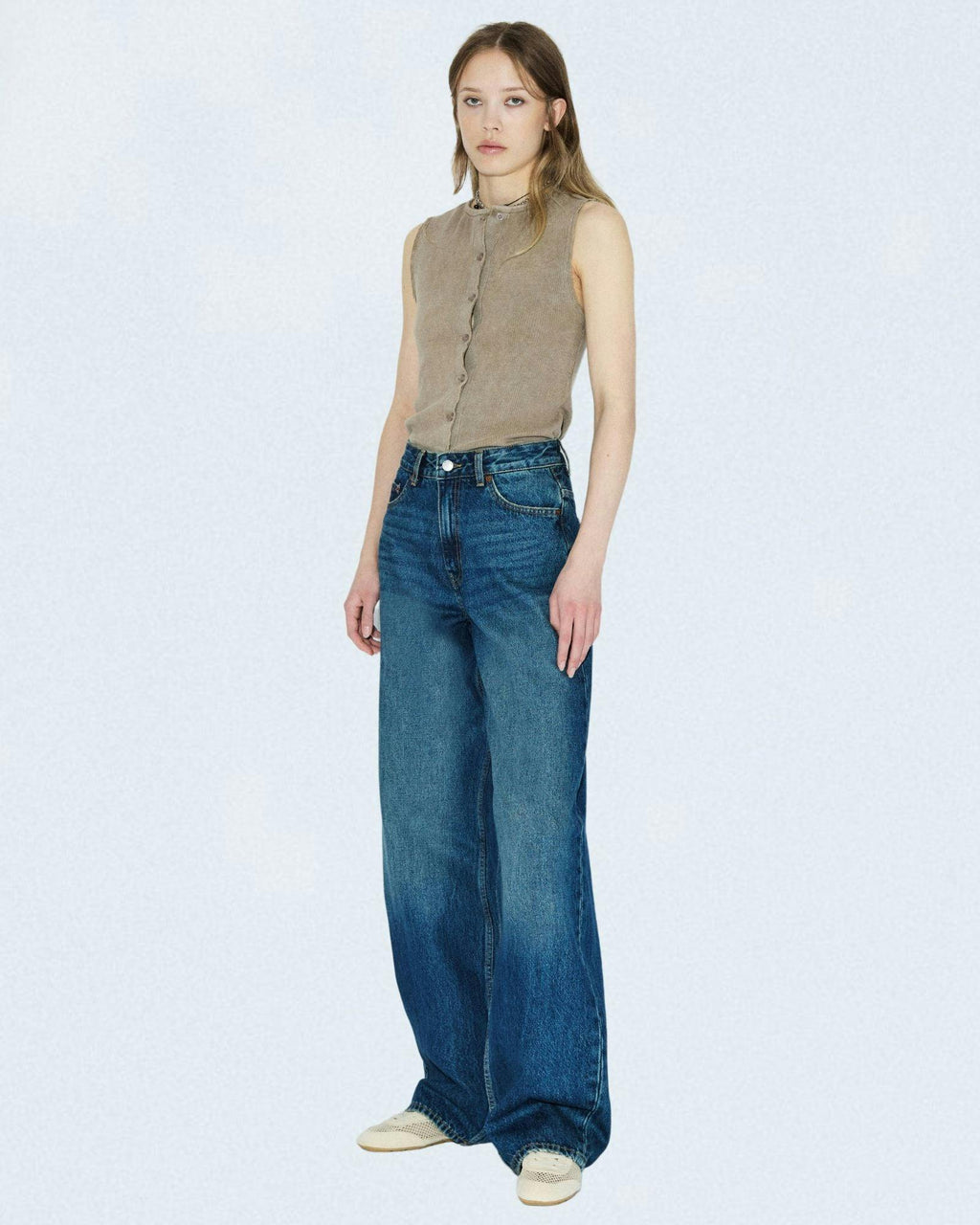 Donna High Relaxed Jeans - Stream Dark Fade Vintage