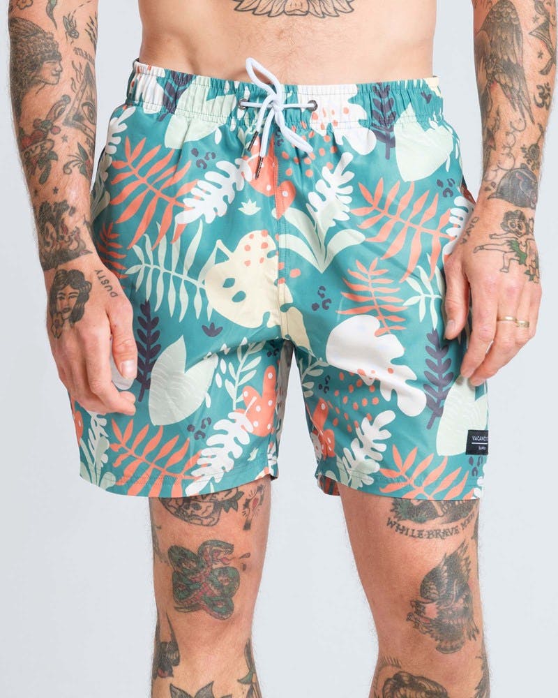 Abstract Leaf Swim Short