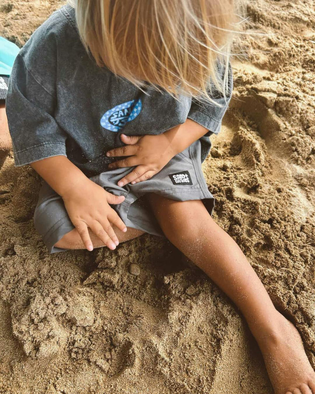 Salty Kids Surf Club Tee- Acid Wash