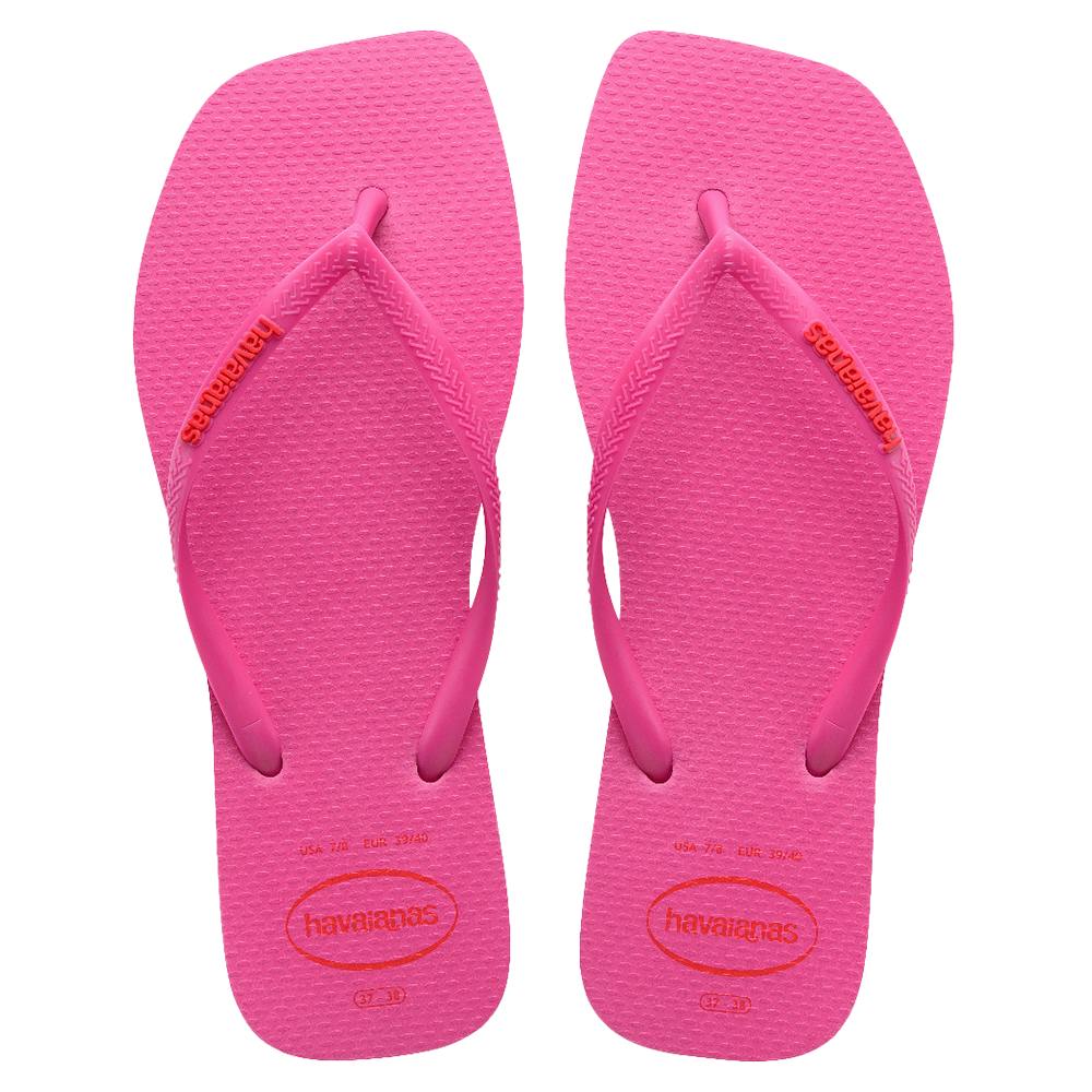 Slim Square Toe Logo Thongs