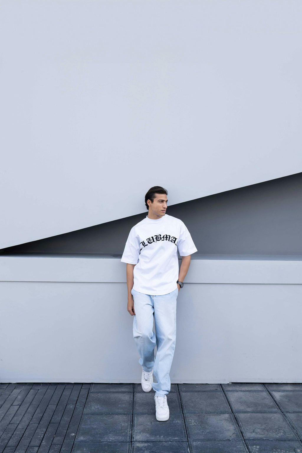 Mens Clubman 'Cyper' T-shirt / White