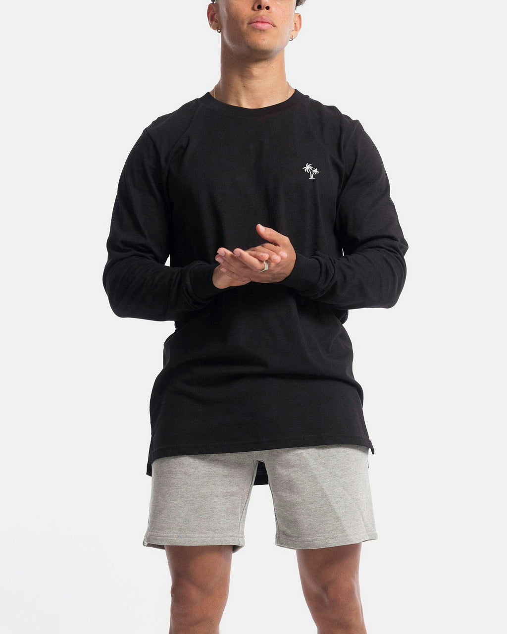 Palm Embroidery Long Sleeve Tee