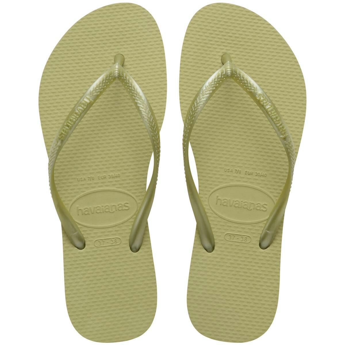 Slim Metallic Thongs