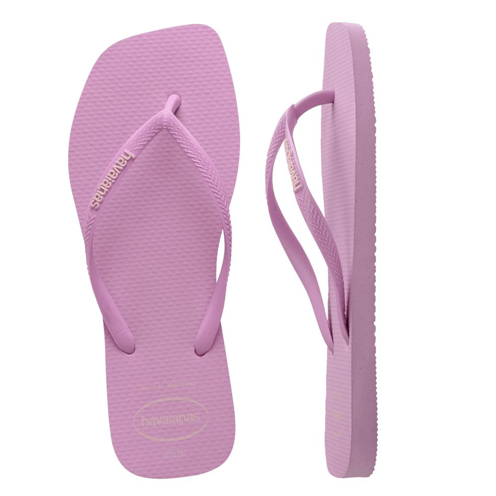 Slim Square Toe Logo Thongs