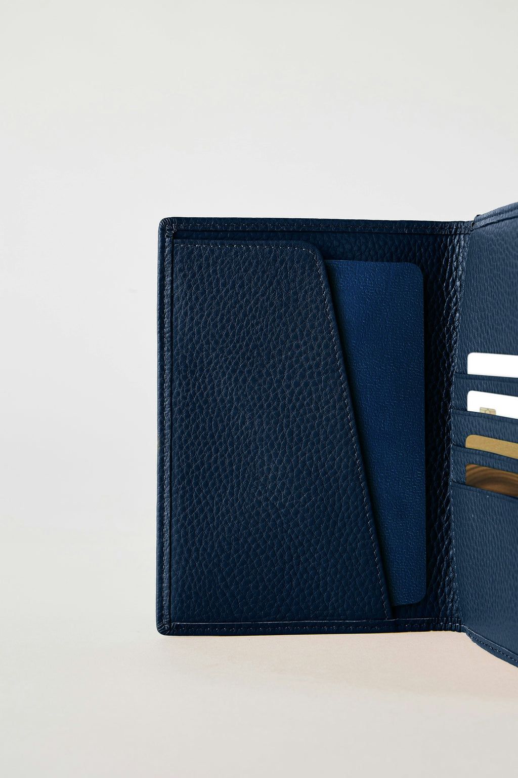 Luxury Leather Passport Wallet | Navy