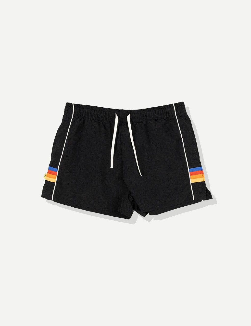 Side Stripe Nylon Short - Black