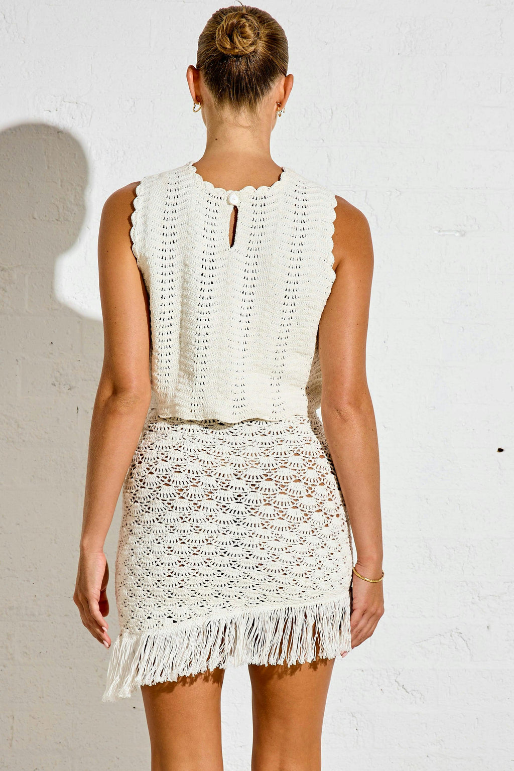 KALANAI CROCHET SKIRT - CREAM
