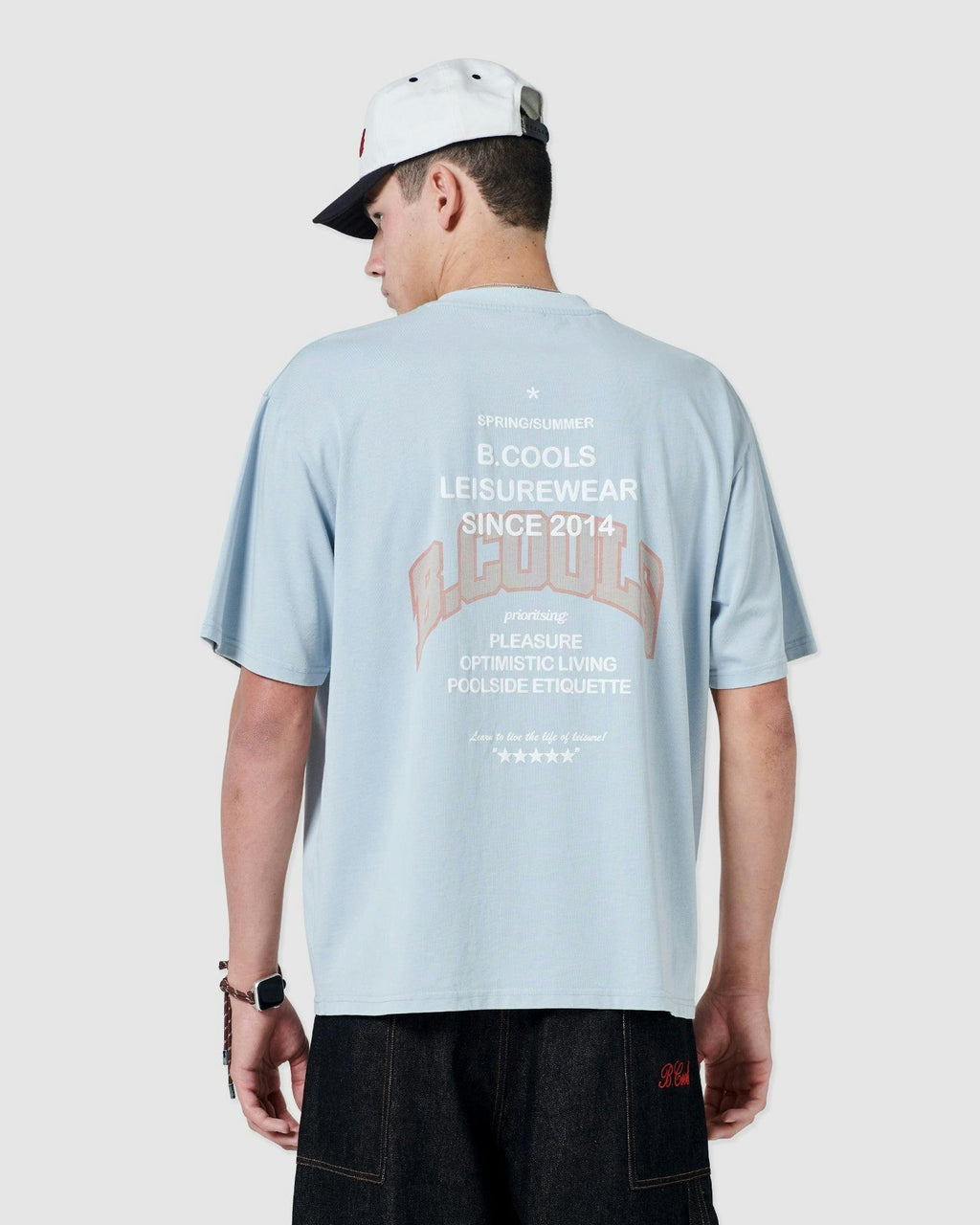 stamp t-shirt blue