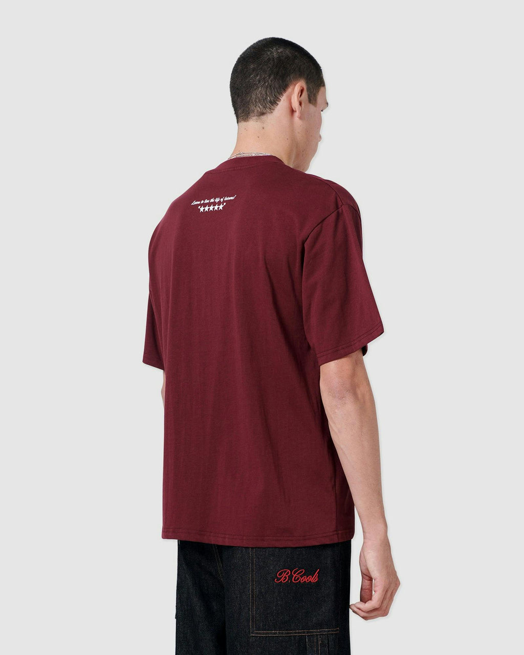 scribe t-shirt oxblood