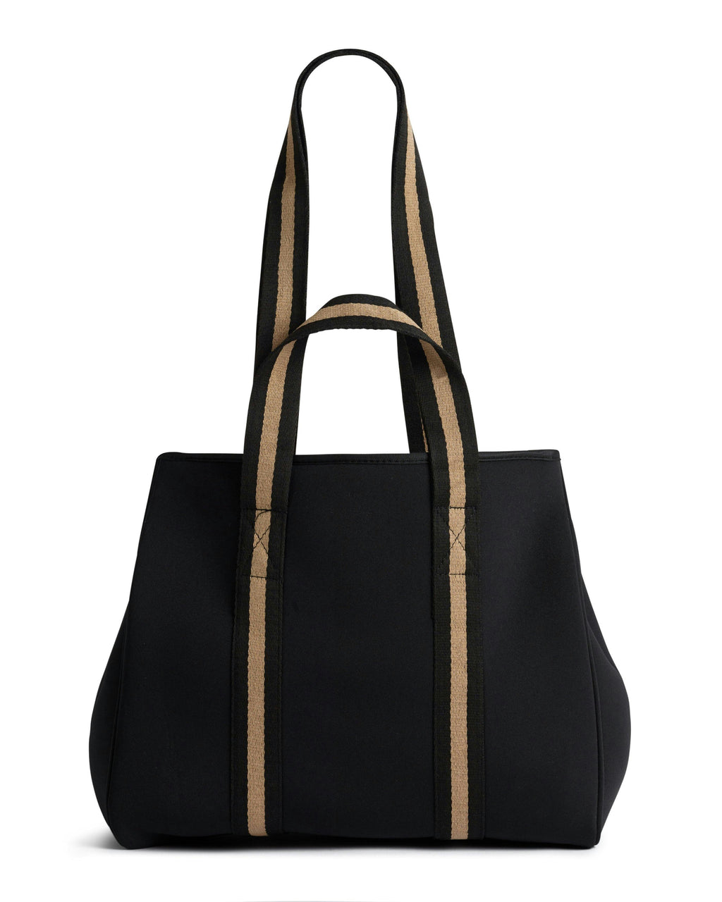 Prene | The Gigi Bag (BLACK/BEIGE) Neoprene Tote Bag