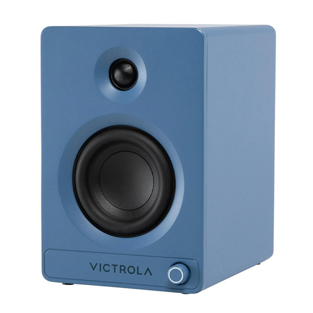 Victrola Automatic Turntable + Victrola Tempo Bookshelf Speakers Bundle - Blue