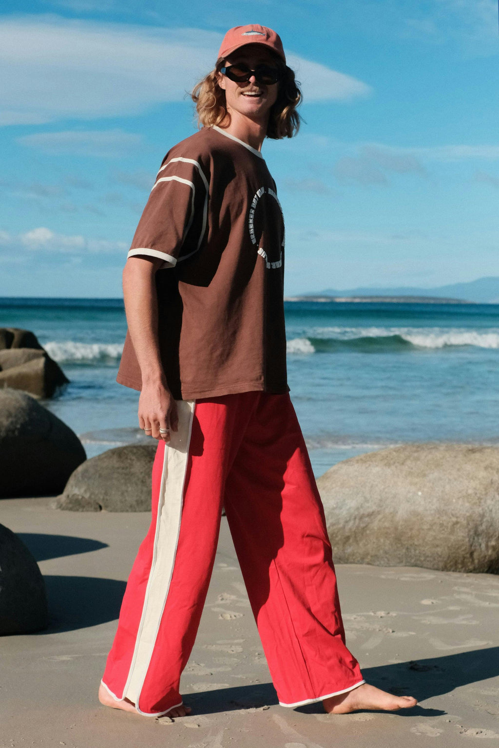 Lazy Day Retro Pants - Red