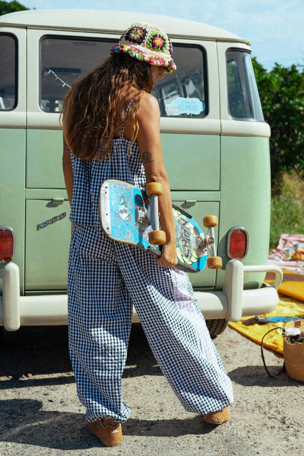 Aura Genie Pants in Black Gingham