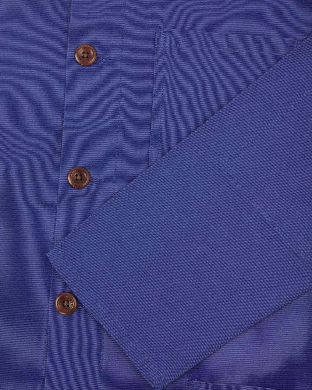 Uskees 3001 Button Overshirt in Ultra Blue