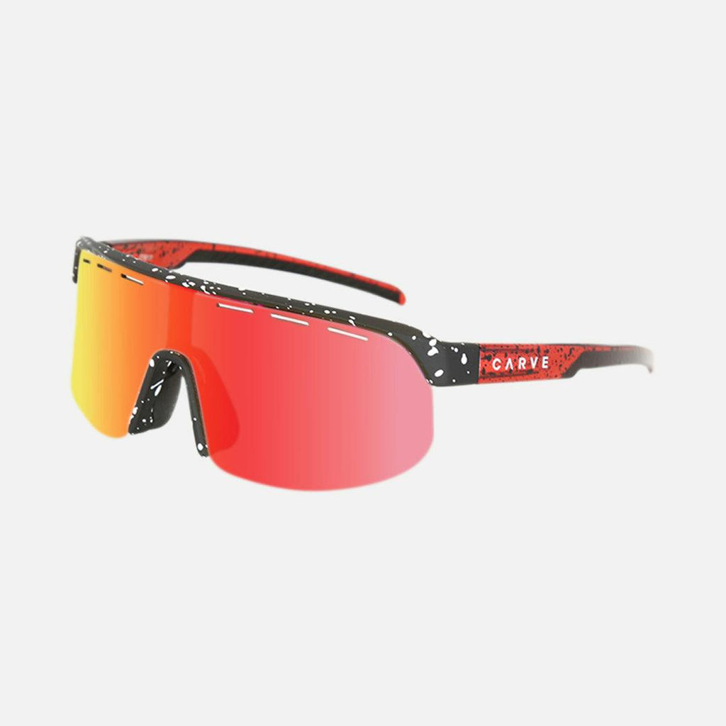 Velocity - Frame: Matte Black Splatter Paint   Lens: Grey with External Red Iridium plus Venting