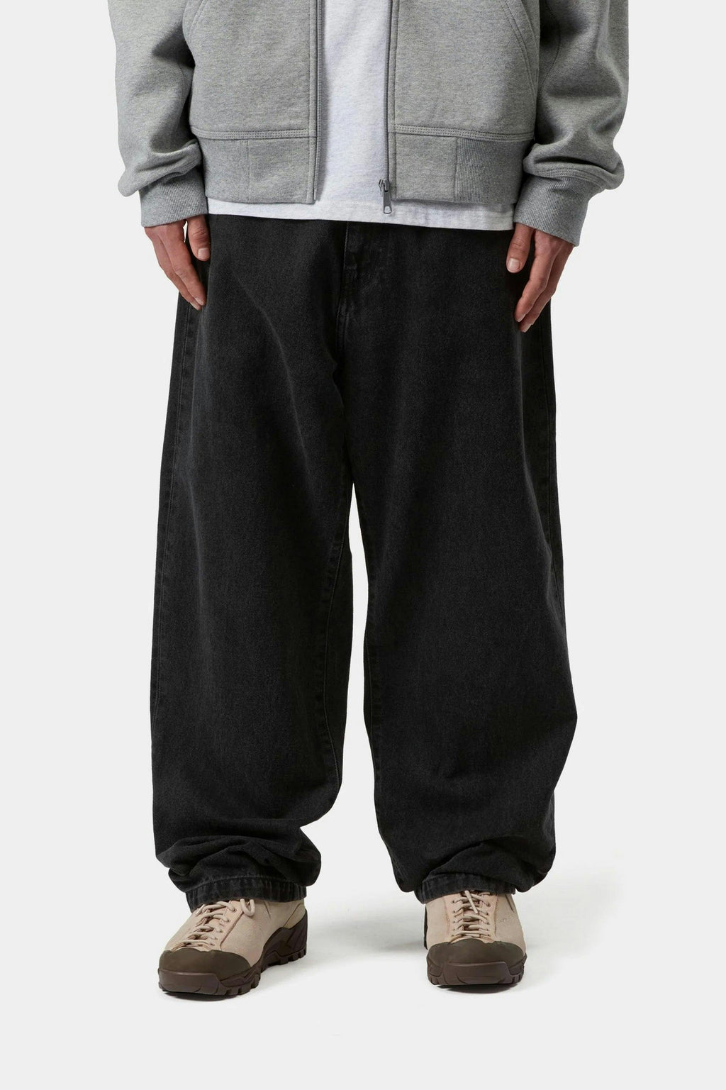 Carhartt WIP Landon Pant in Black Stone Washed