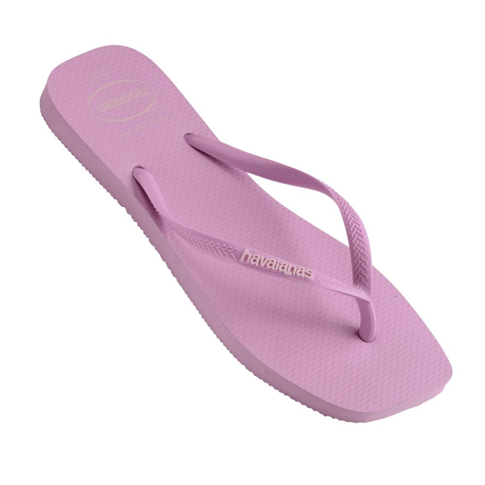 Slim Square Toe Logo Thongs