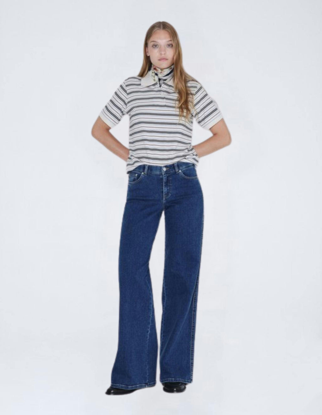 Zila Mid Wide Jeans - Vale Mid Plain