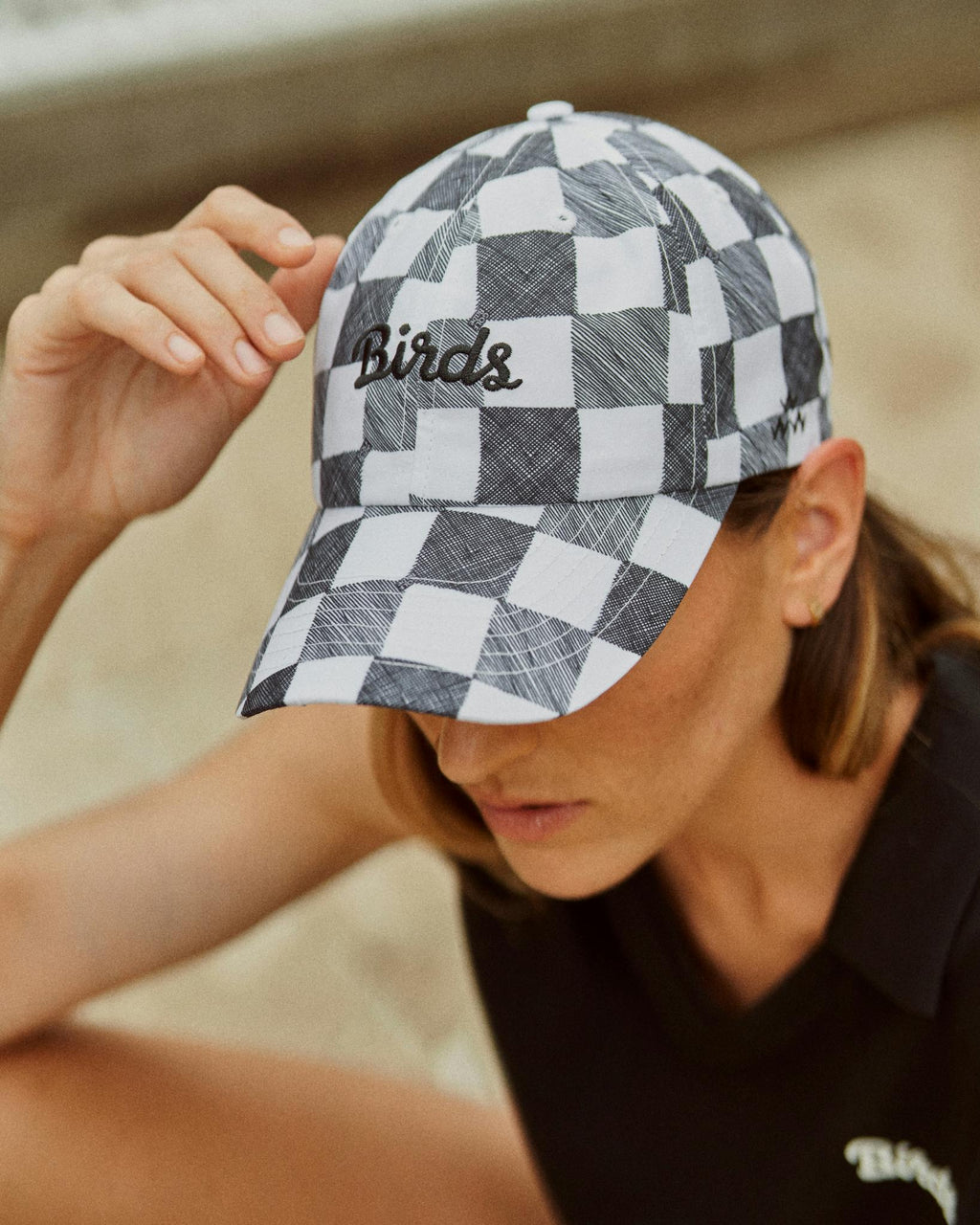 Birds Gingham Cap
