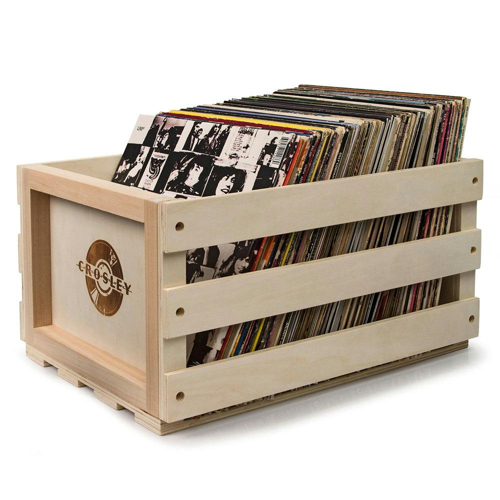 Crosley Voyager Bluetooth Portable Turntable + Bundled Record Storage Crate - Burgundy