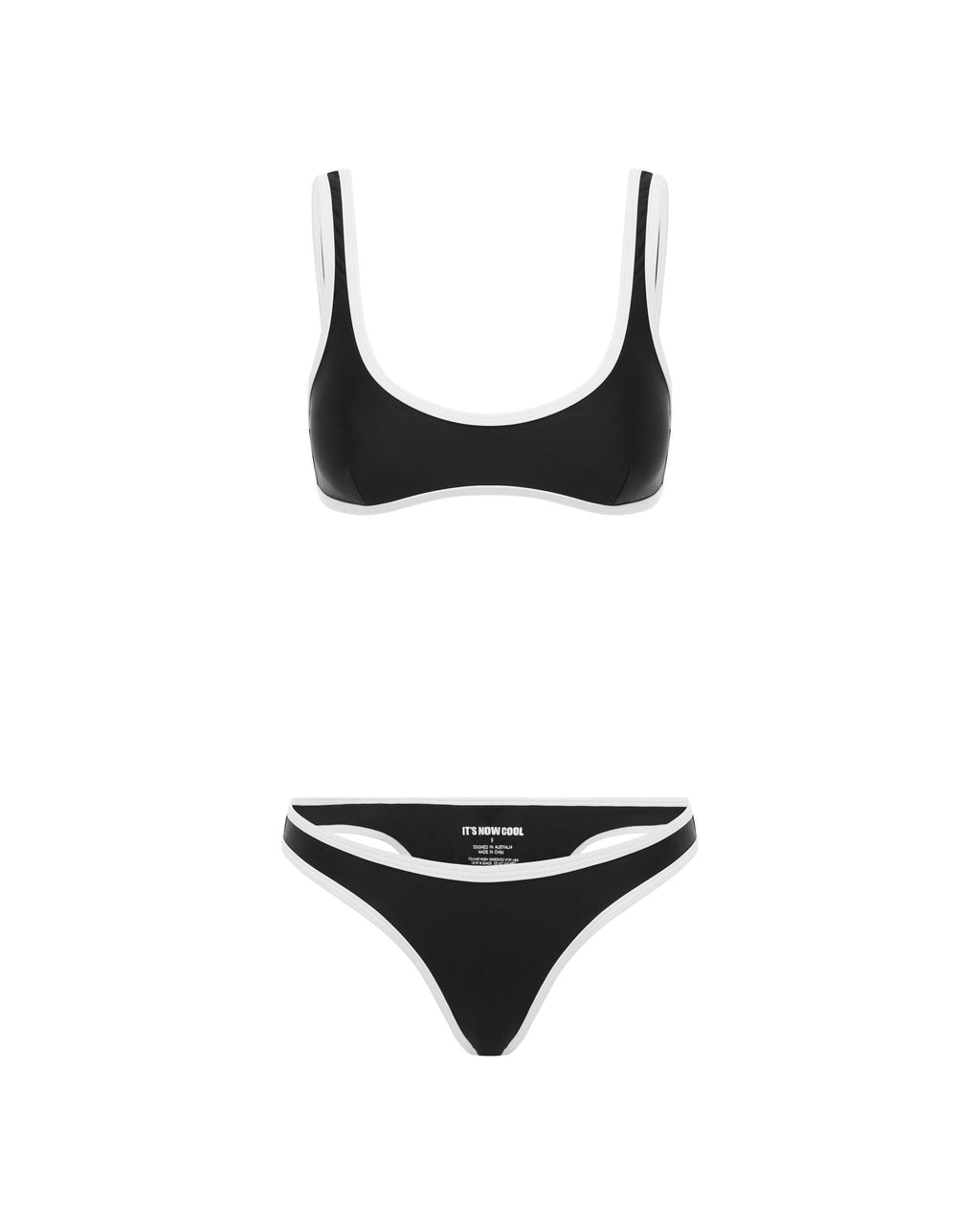THE 90'S DUO CROP TOP - BLACK & WHITE CONTRAST