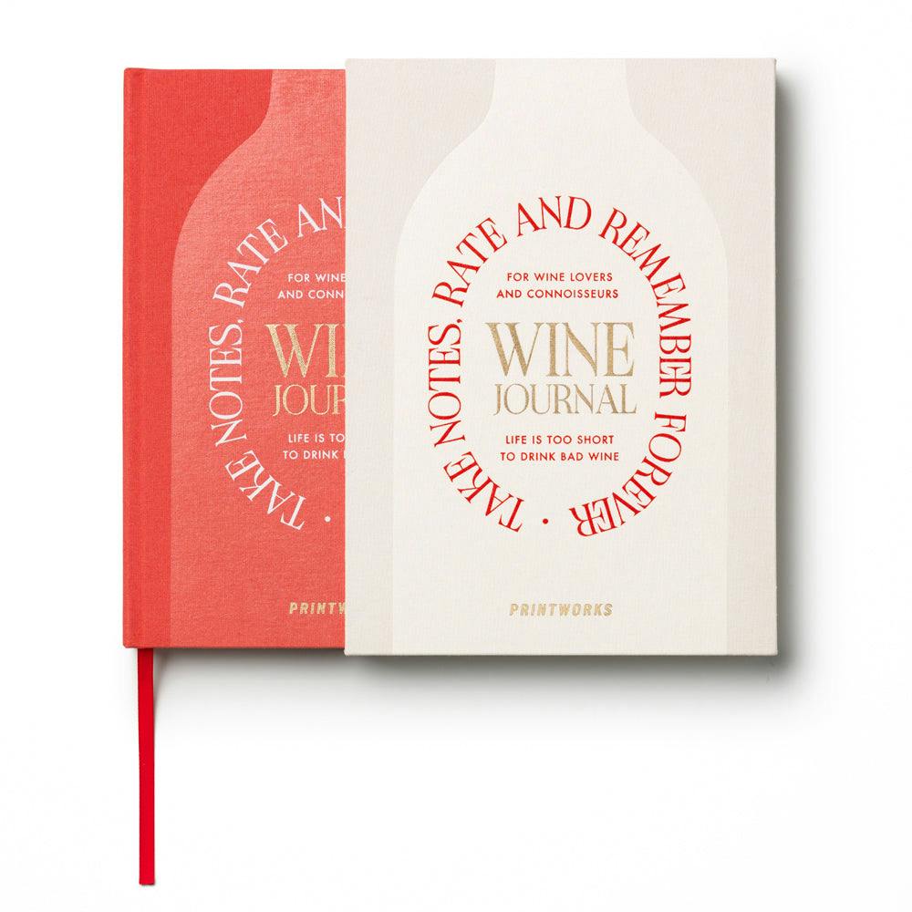Printworks Wine Tasting Journal-Beige Red