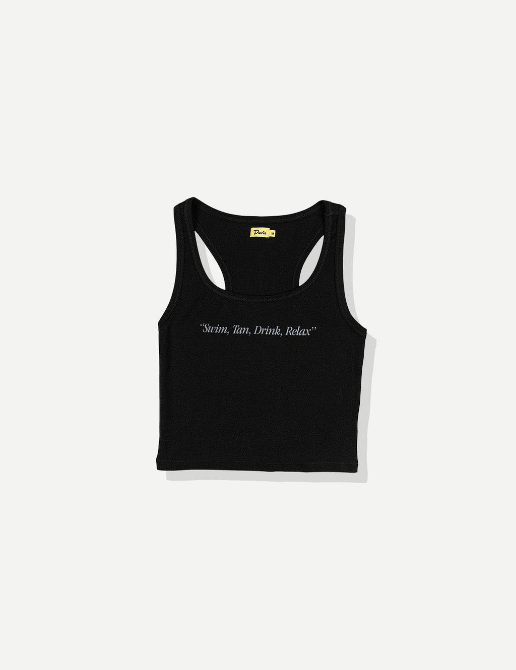 Swim Tan Relax Ribbed Tank - Black
