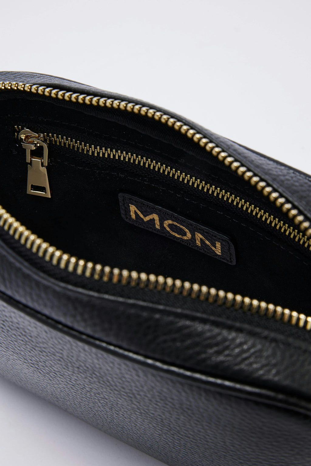 Leather Cross Body Bag | Black Gold