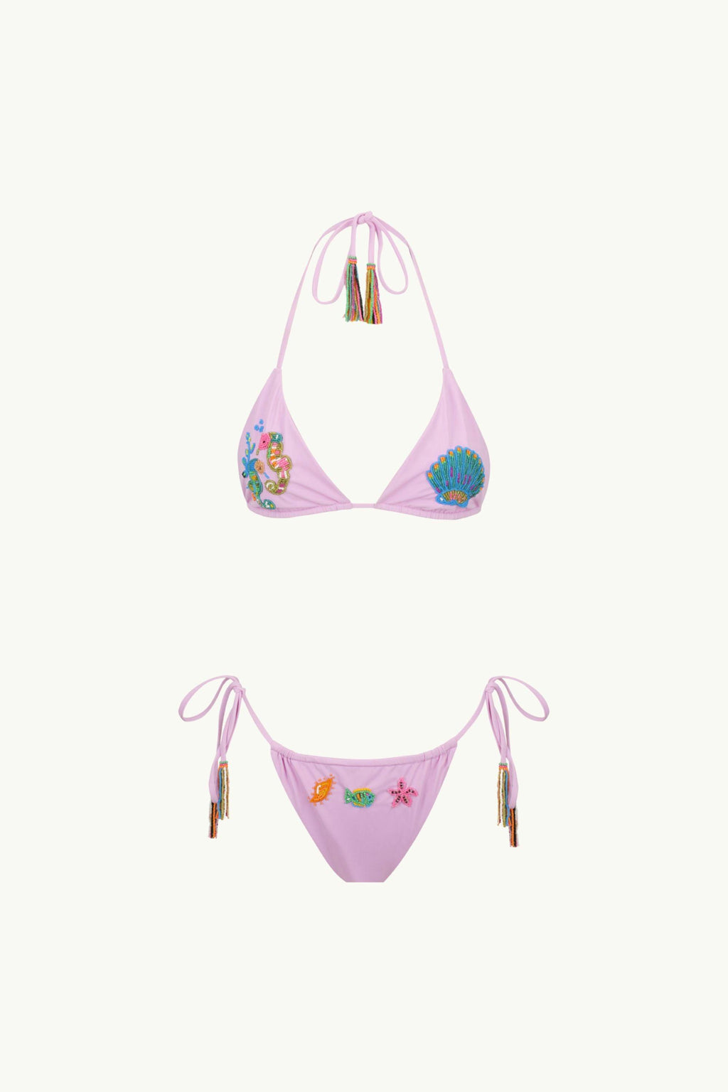 BEADED KINI TOP - SEAHORSE