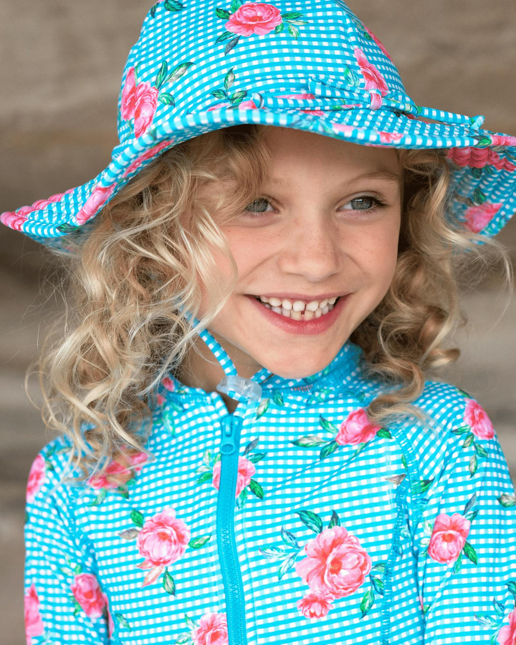 Long sleeve surf swimsuit - Vacation Time print