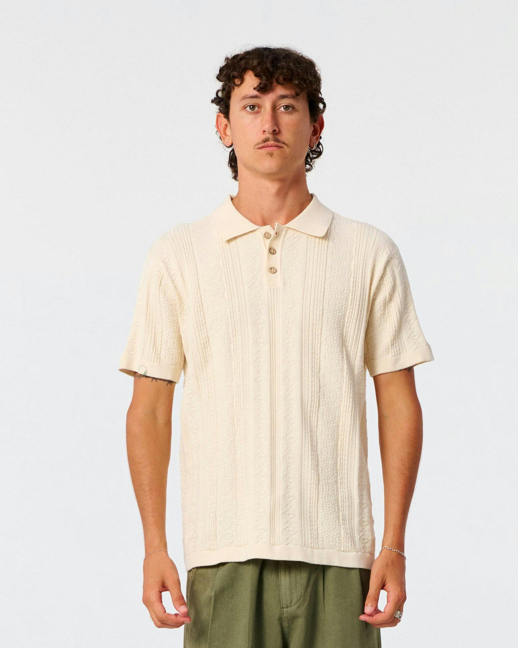 Rails Knit Polo - Ecru