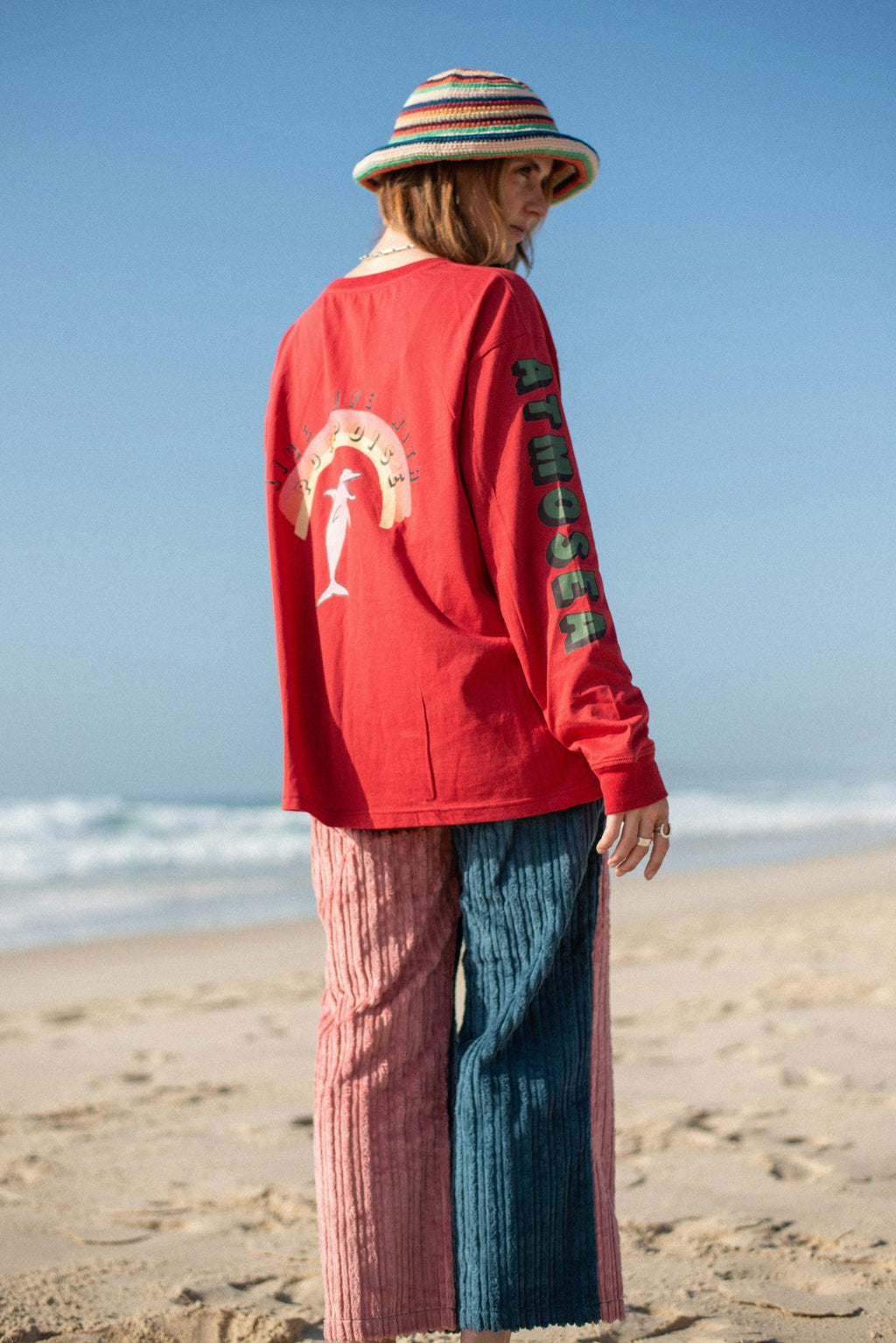 Artist Oversized Longsleeve Tee ‘Live Life With Porpoise’ By Bri O’Connell