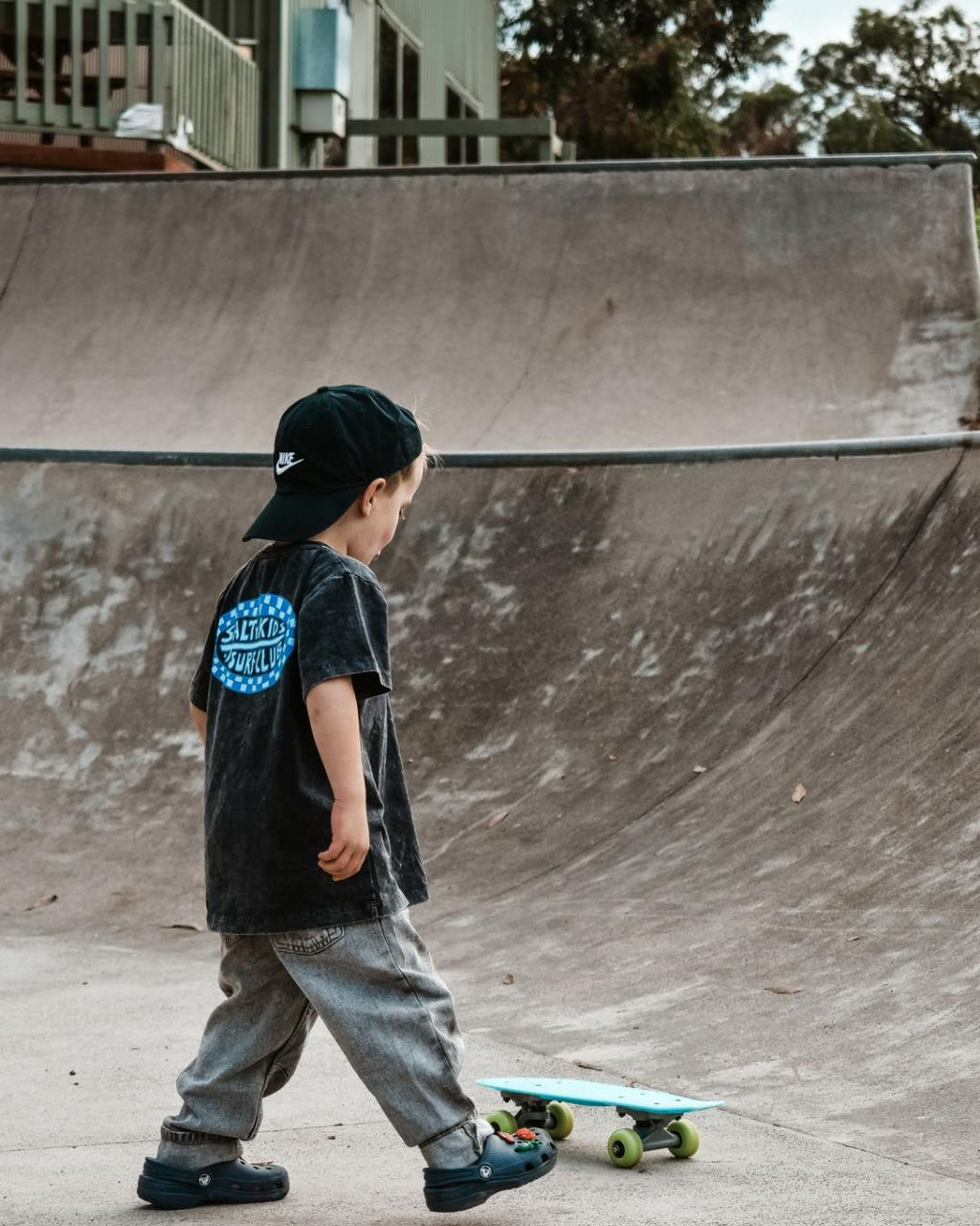 Salty Kids Surf Club Tee- Acid Wash
