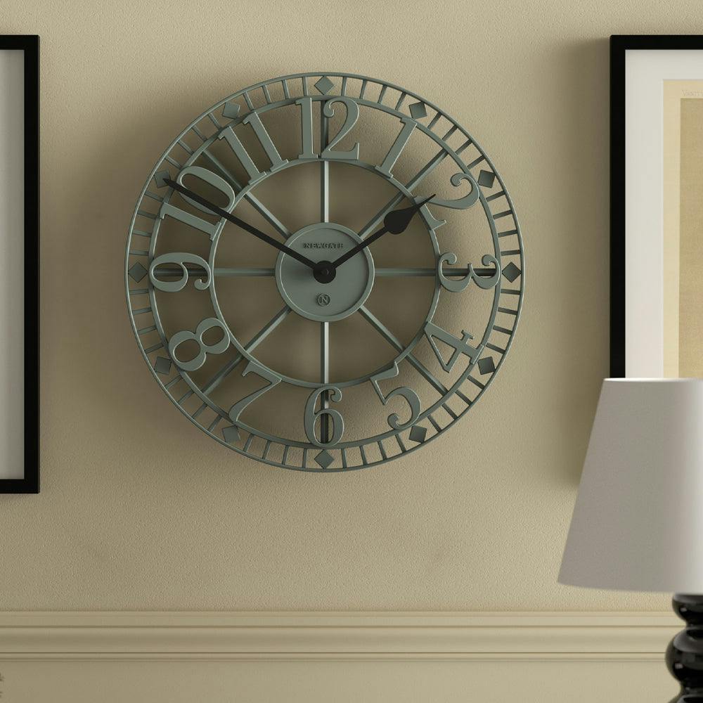 Newgate Warehouse Wall Clock-Asparagus Green