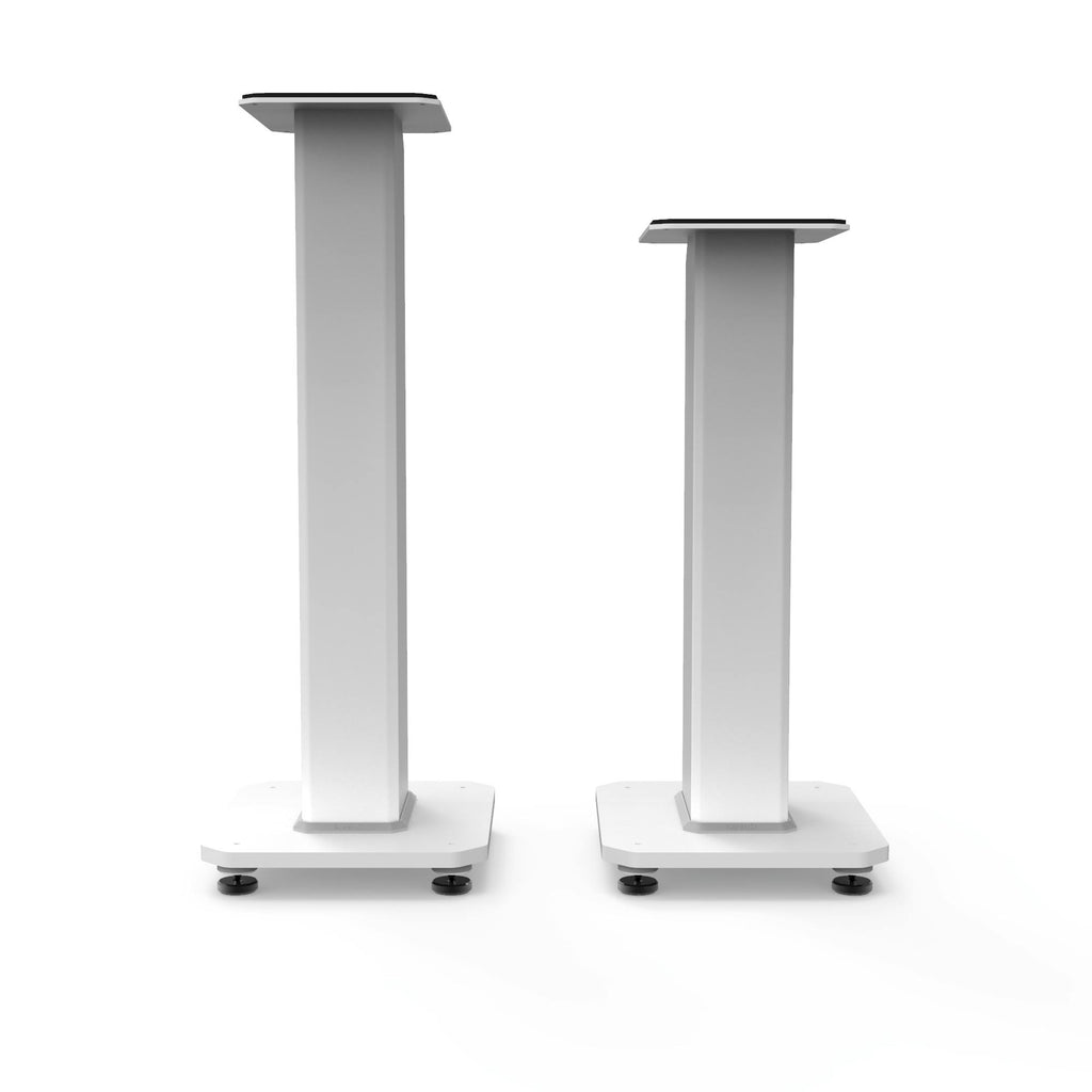 Kanto SX26W 26" Tall Fillable Speaker Stands with Isolation Feet - Pair, White