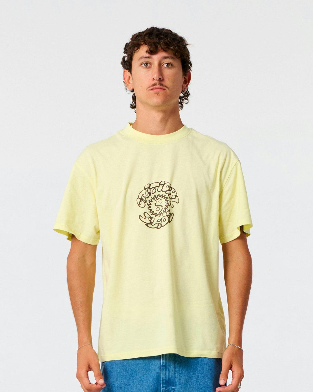 Yin Yang Tee - Washed Lime