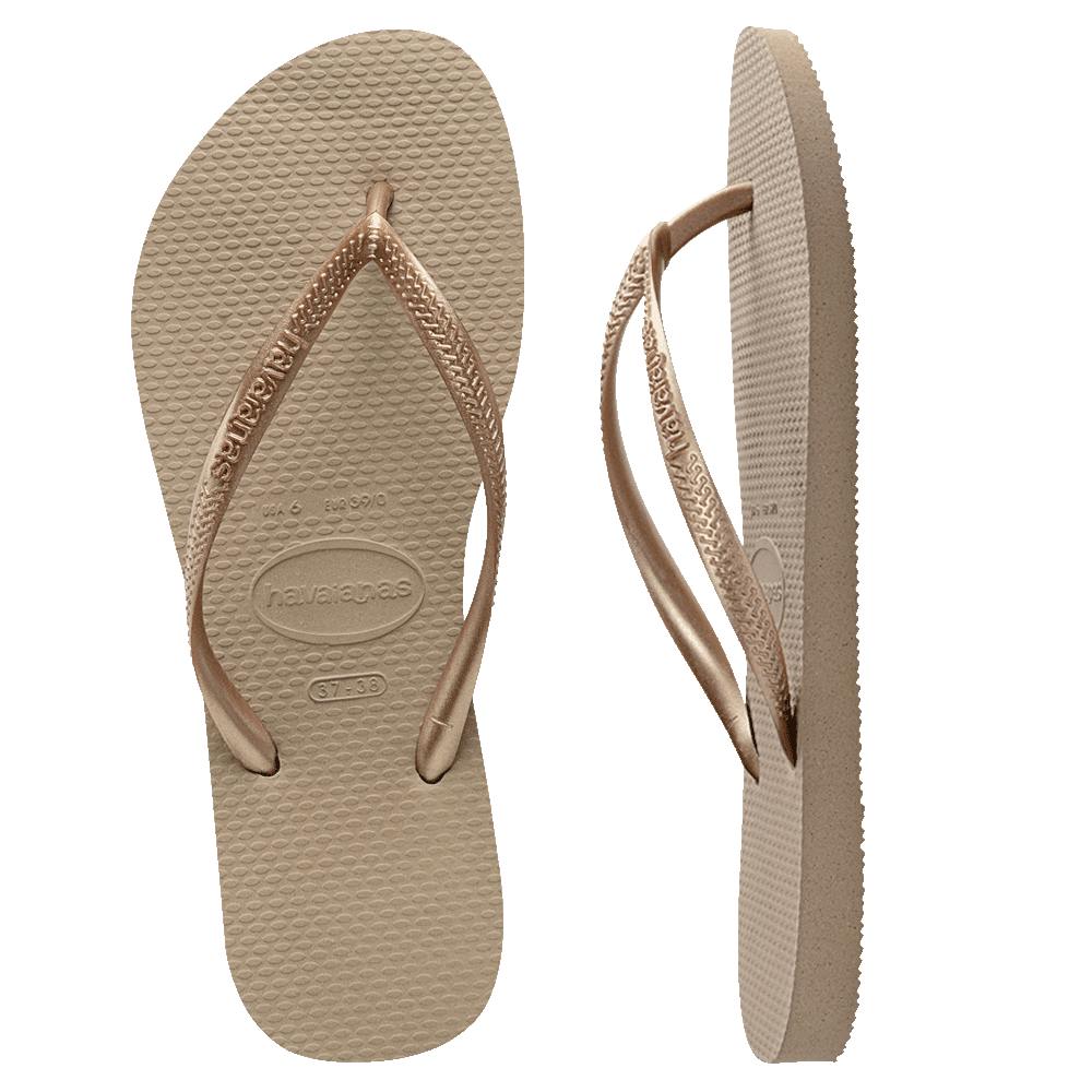 Slim Metallic Thongs